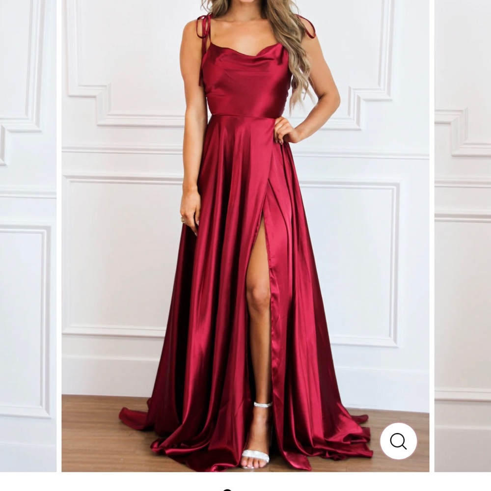 Burgundy Satin formal dress!